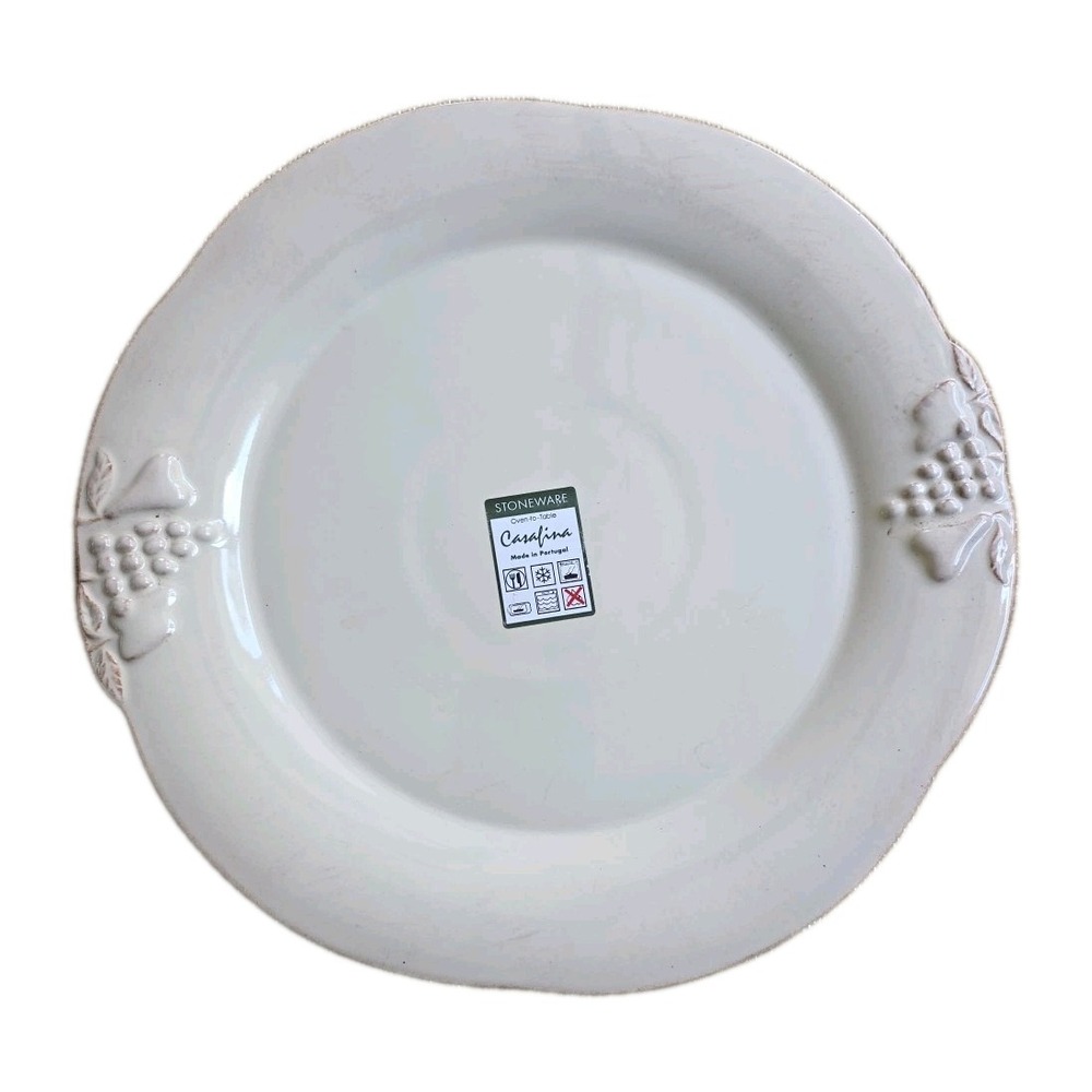Casafina Casa Stone Madeira Harvest Vanilla Creme 13" Charger/Platter - NEW